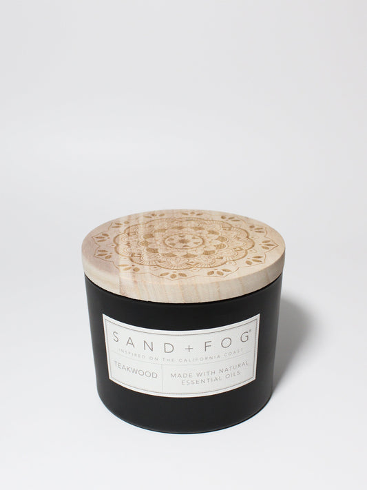 Teakwood 12oz scented candle
