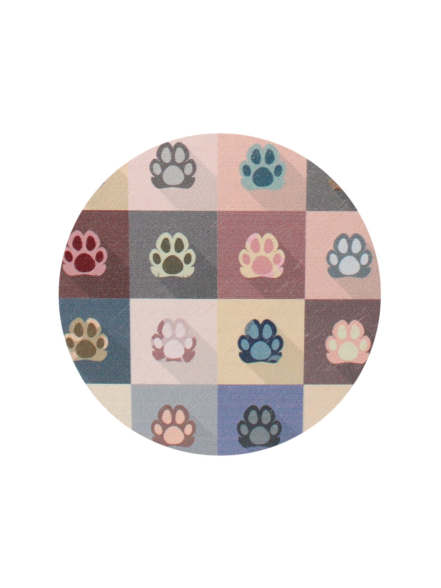 Sand + Paws California Beach House 12 oz scented candle Blush vessel with Painted Paw Grid lid