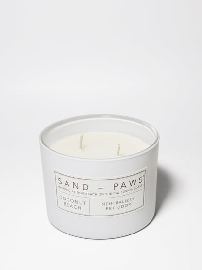 Sand + Paws Coconut Beach 12 oz scented candle