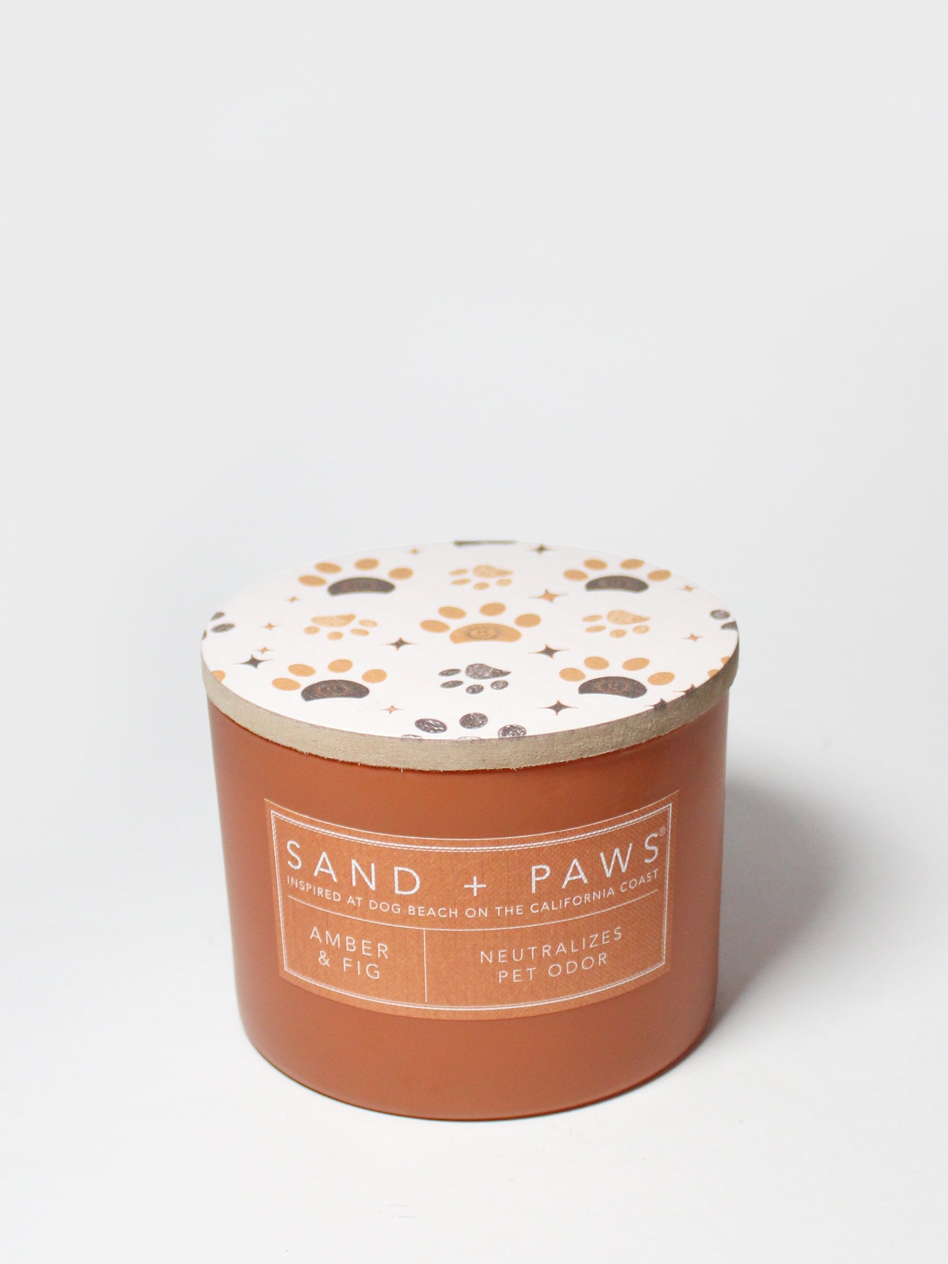 Sand + Paws Amber & Fig 12 oz scented candle