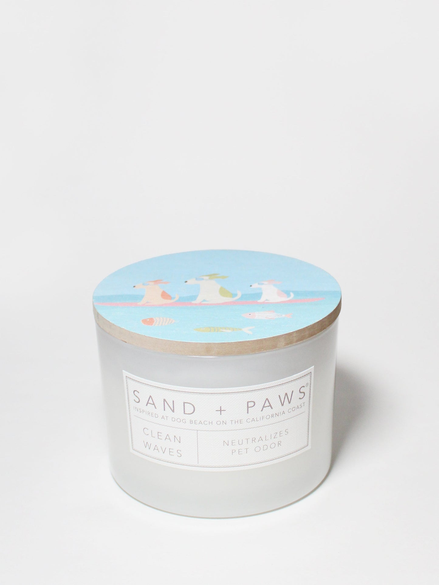 Sand + Paws Clean Waves 12 oz scented candle