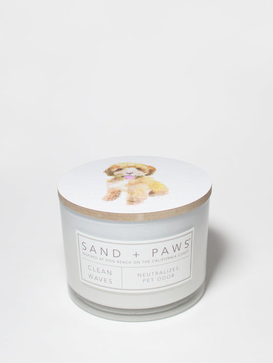 Sand + Paws Clean Waves 12 oz scented candle
