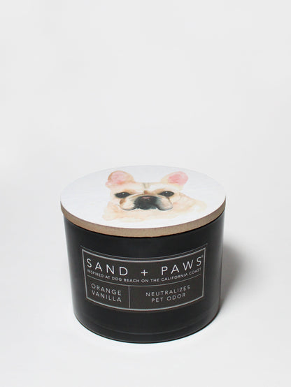 Sand + Paws Orange Vanilla 12 oz scented candle