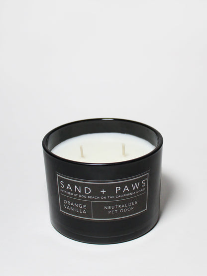 Sand + Paws Orange Vanilla 12 oz scented candle